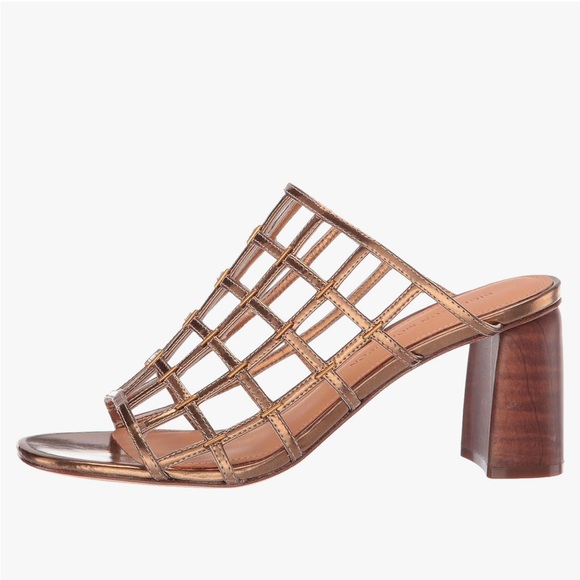 Sigerson Morrison Daina Cage Gold/Bronze Mettalic Heels - Picture 5 of 9